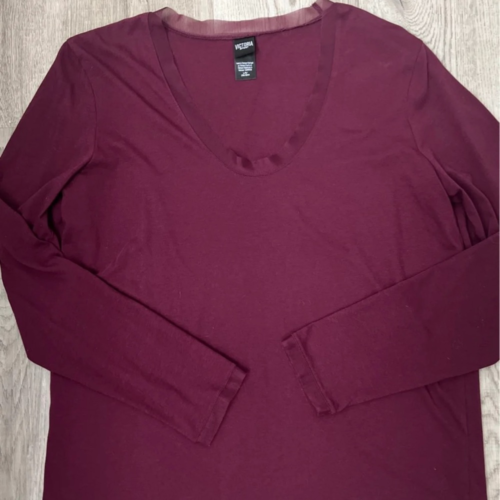 Victoria’s Secret Burgundy Sheer Edge Top
